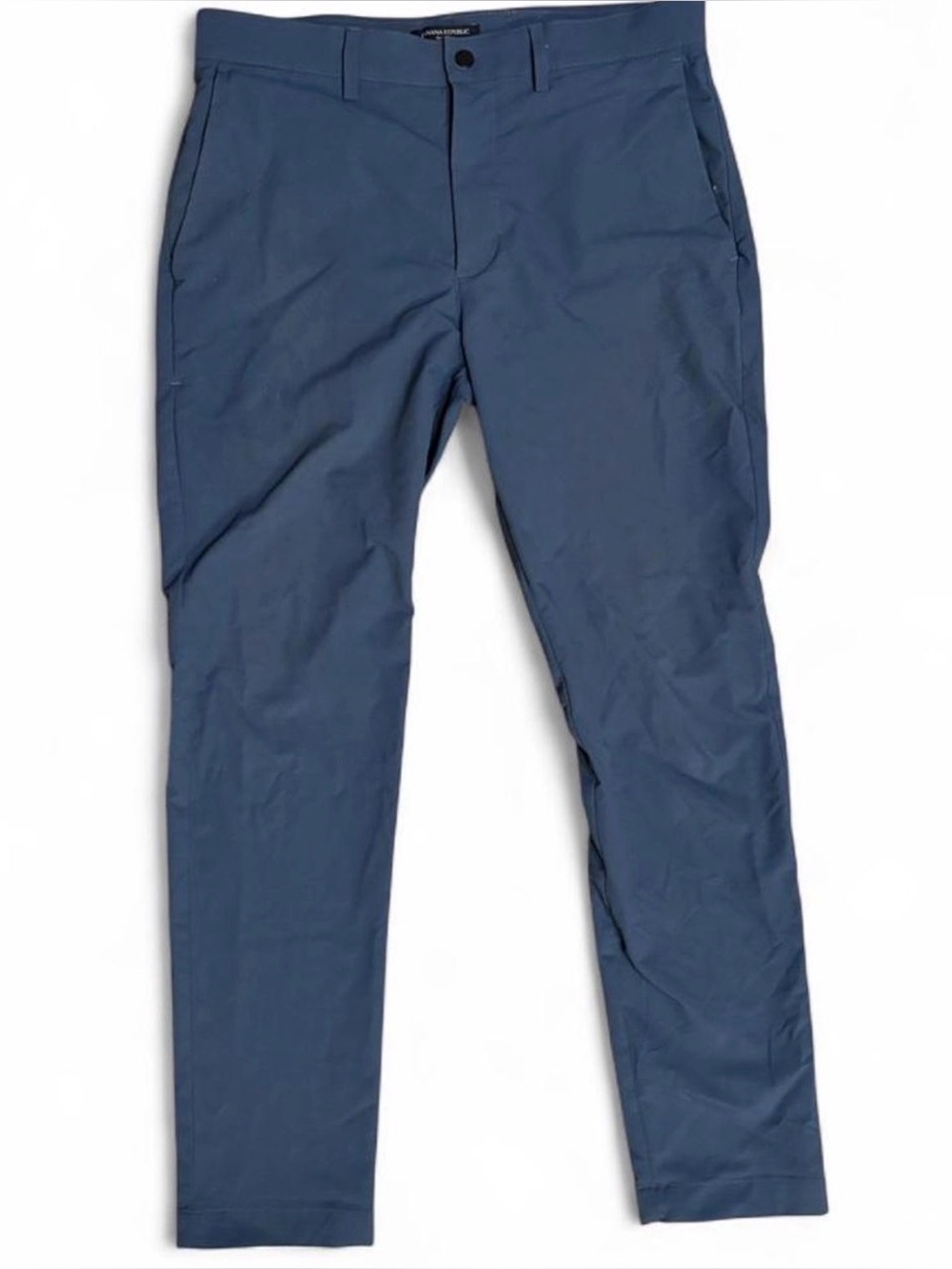 Banana Republic Pant Mens 31x30 Blue Polyester Golf Straight Slim Performance